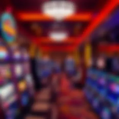 Interior gaming floor featuring unique slot machines